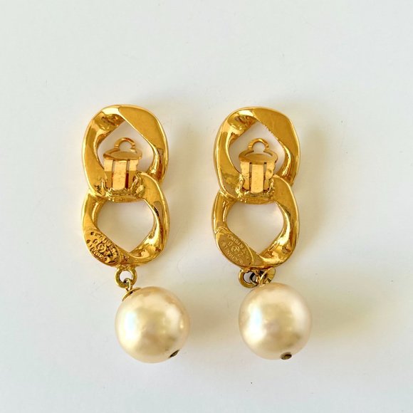 Dior Faux Pearl Drop Earrings - Picture 2 of 4